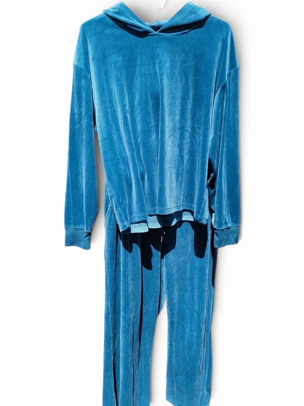 Alfani Teal Velvet Hoodie Jogger Set